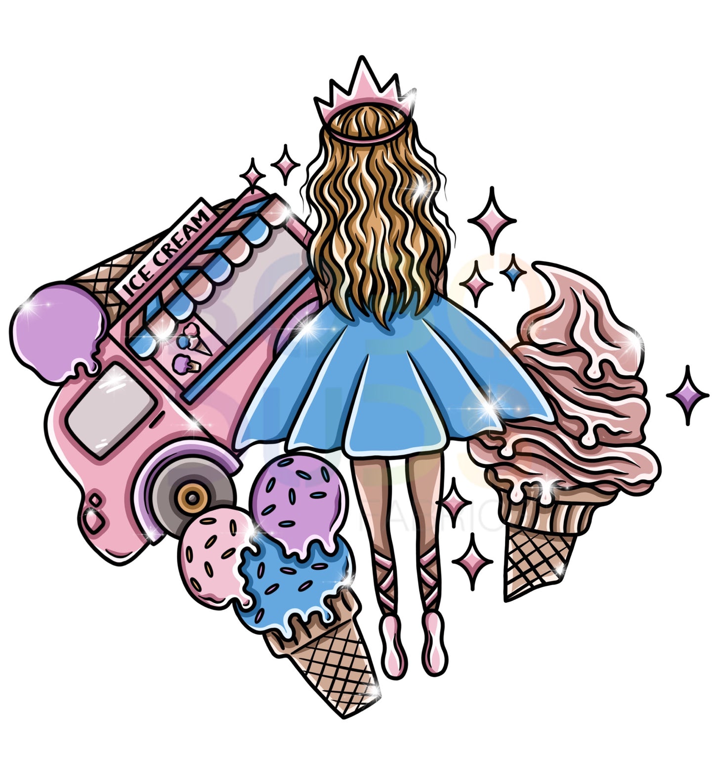 Ice cream princess (PNG Transfer)