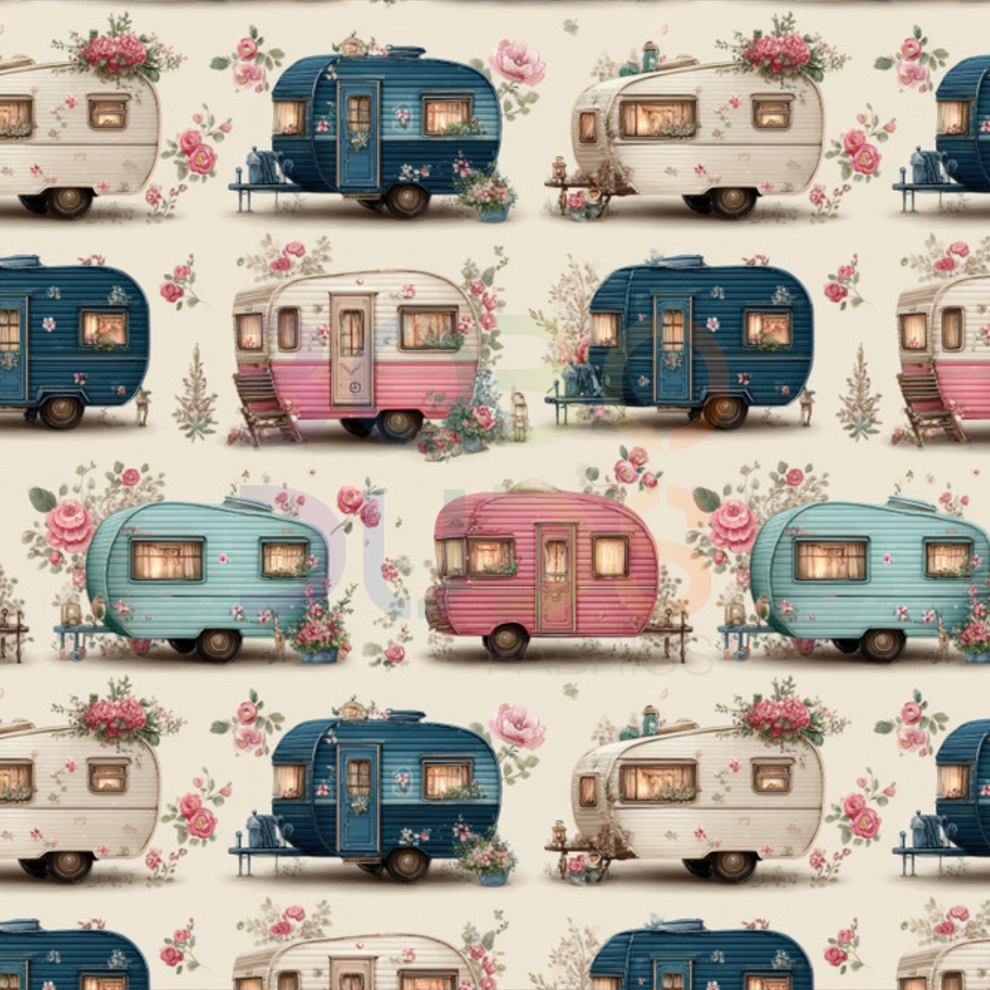 Floral camping