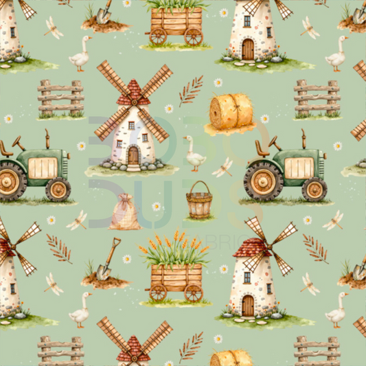 Old farm windmill