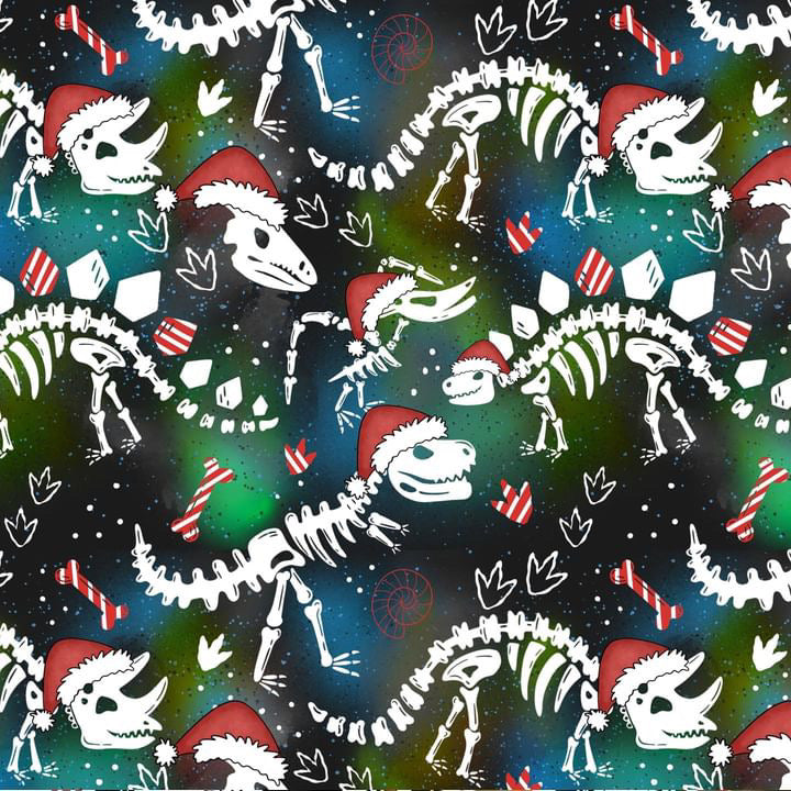 Christmas Dino Skeletons