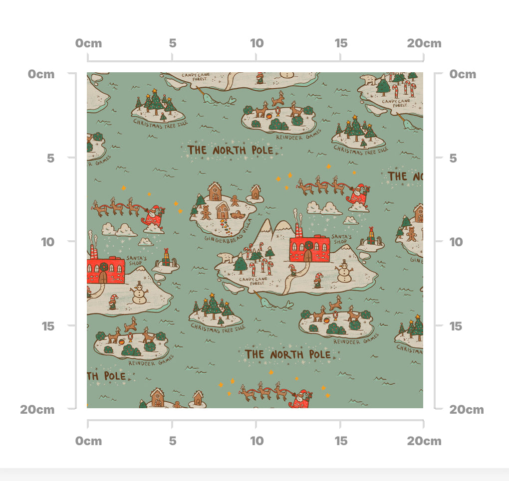 North Pole map (blue)