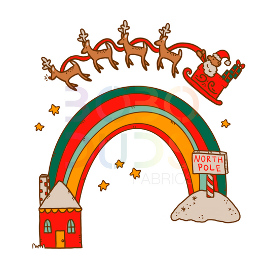 Santa rainbow (PNG Transfer)