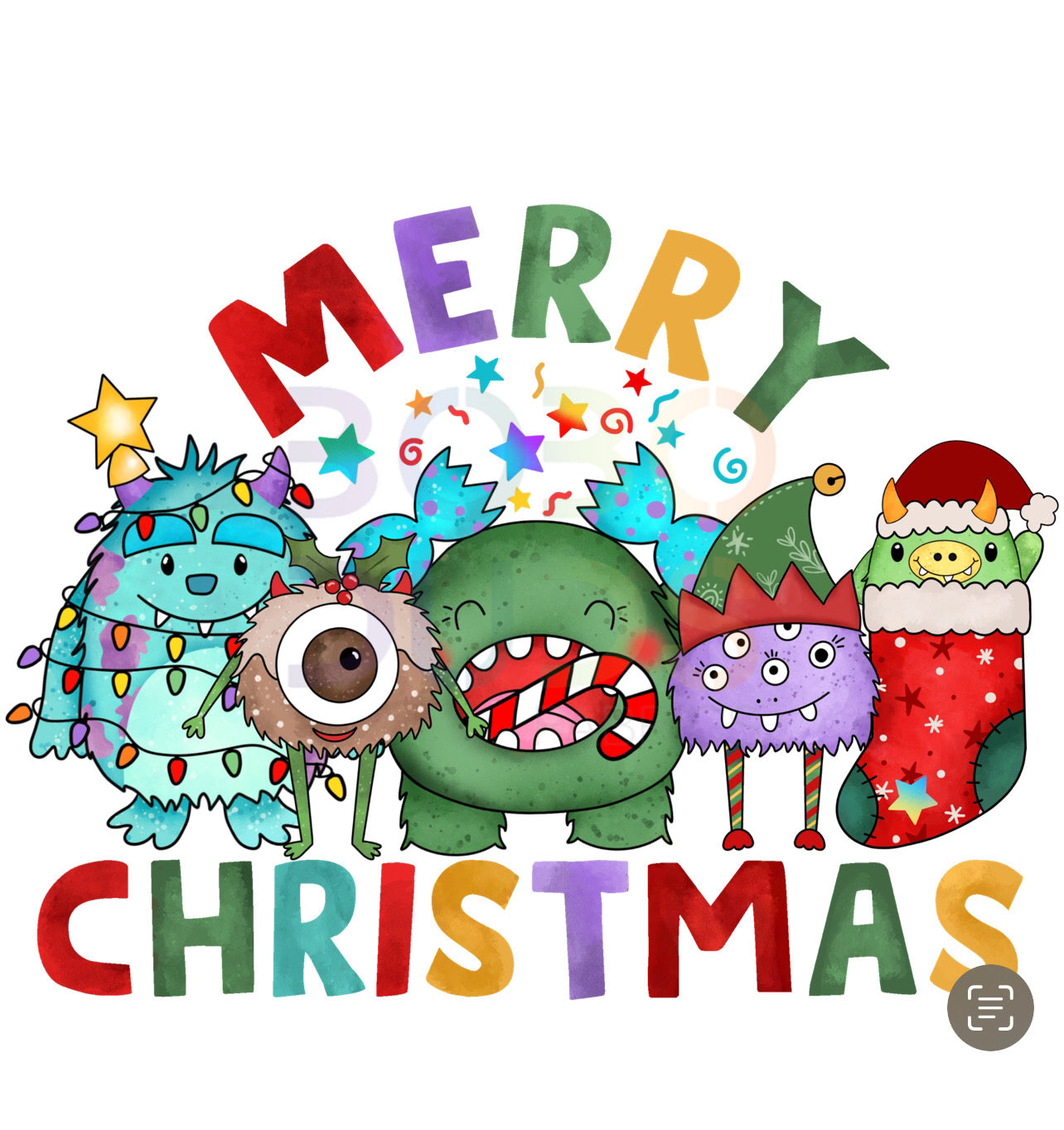 Christmas monster (PNG Transfer)