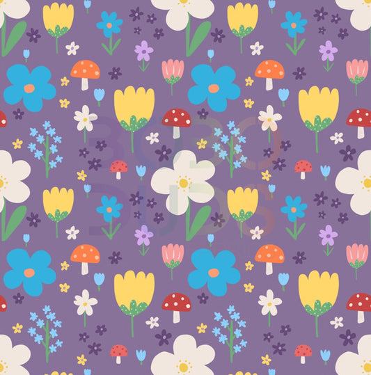 Cute floral (purple)