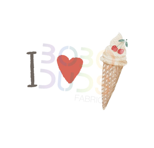 I love ice cream  (PNG Transfer)