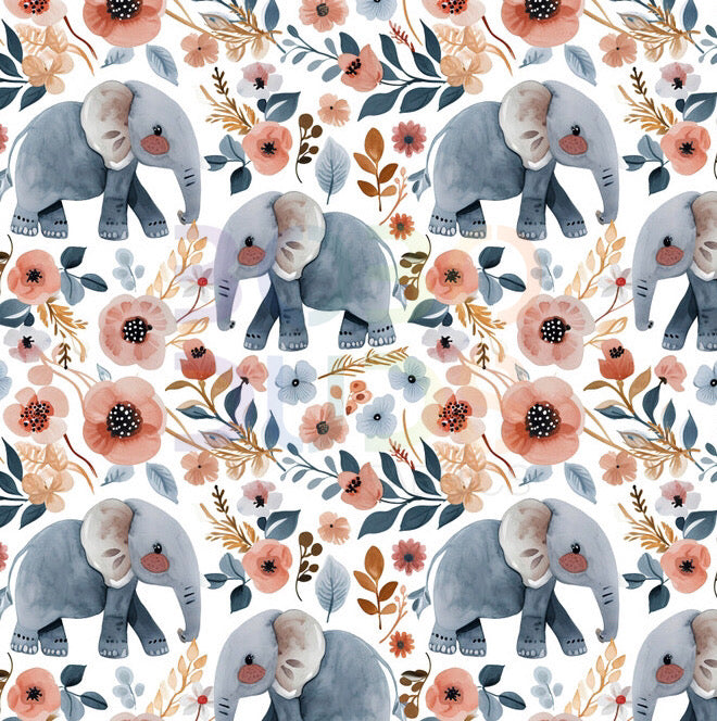 Floral elephants