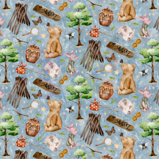 Pooh and pig in the woods