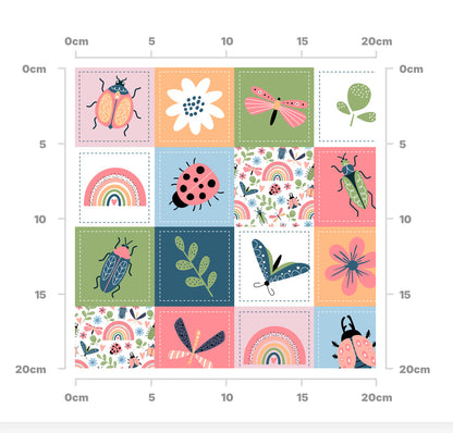 Rainbow pink quilt