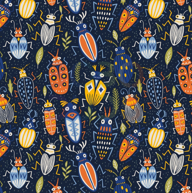 Bugs, bugs and more bugs (navy)