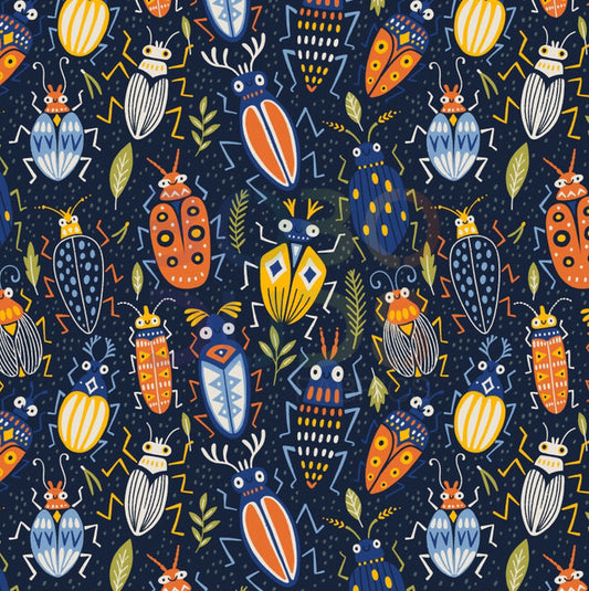 Bugs, bugs and more bugs (navy)