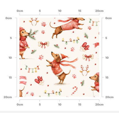 Sausage dog Christmas (light)
