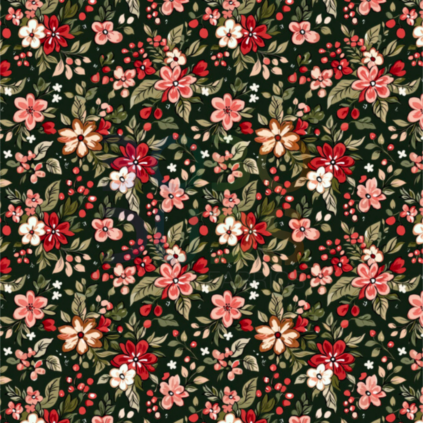 Christmas retro flowers (2)