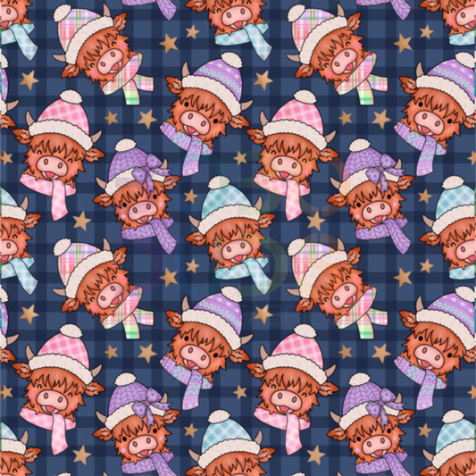 Highland cows hats and scarves (girls)