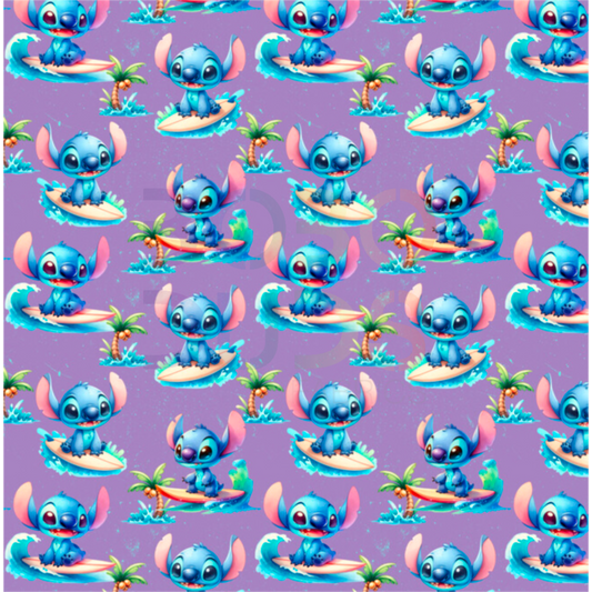 Stitching around purple