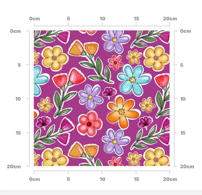 Pretty painted floral plum
