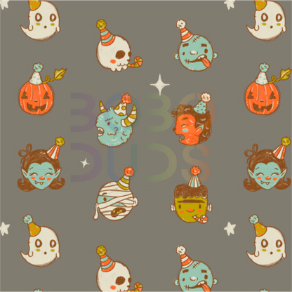 Cute monsters (grey)