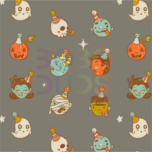 Cute monsters (grey)