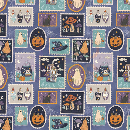 Halloween stamps (indigo)