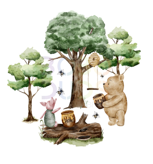 Pooh in the woods (PNG Transfer)