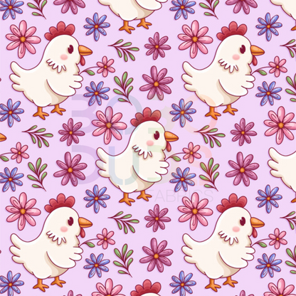 Floral chicken