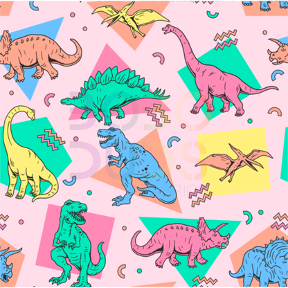 Retro dinos (pink)