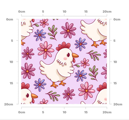 Floral chicken