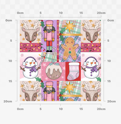 Christmas patchwork (pastel)