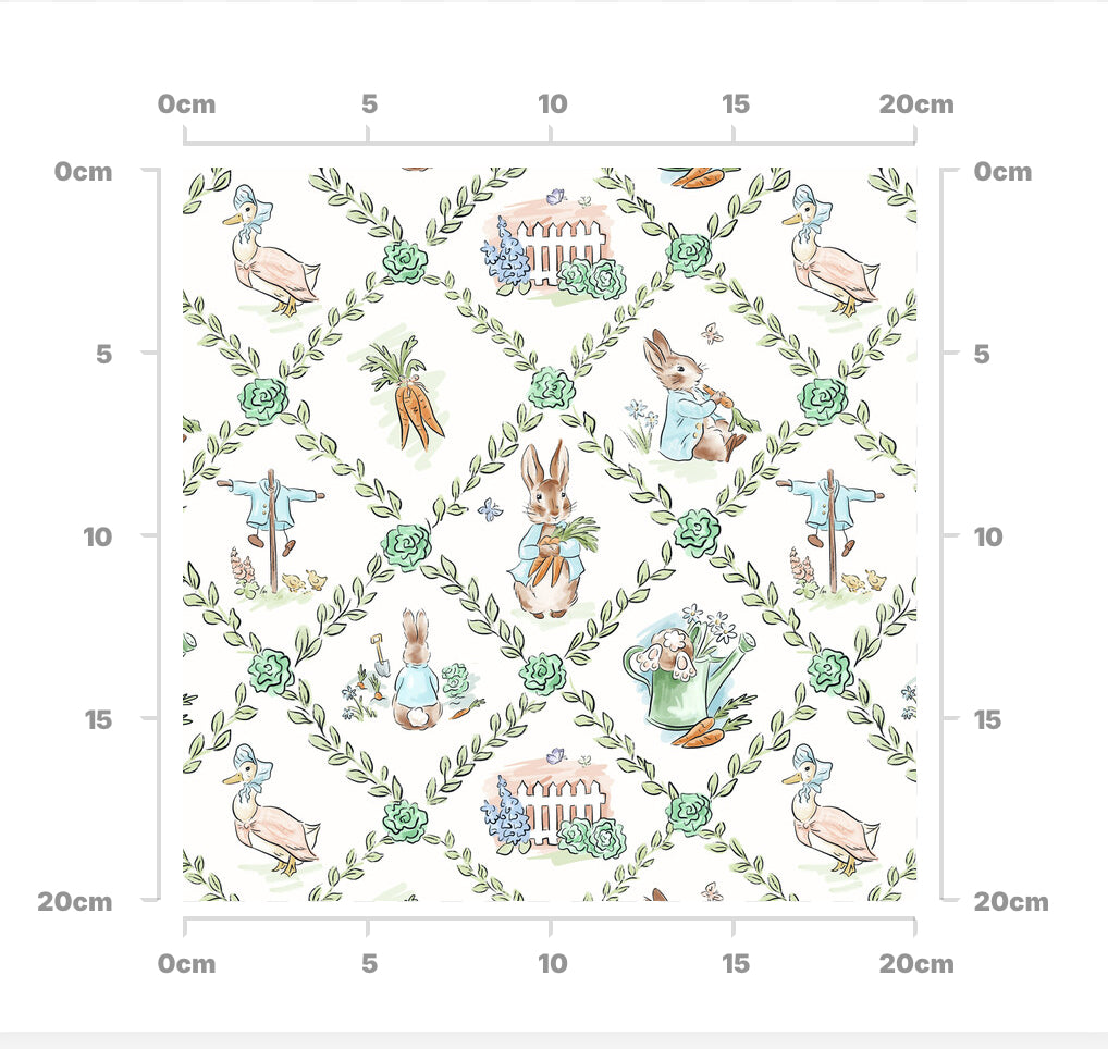 Rabbits garden green