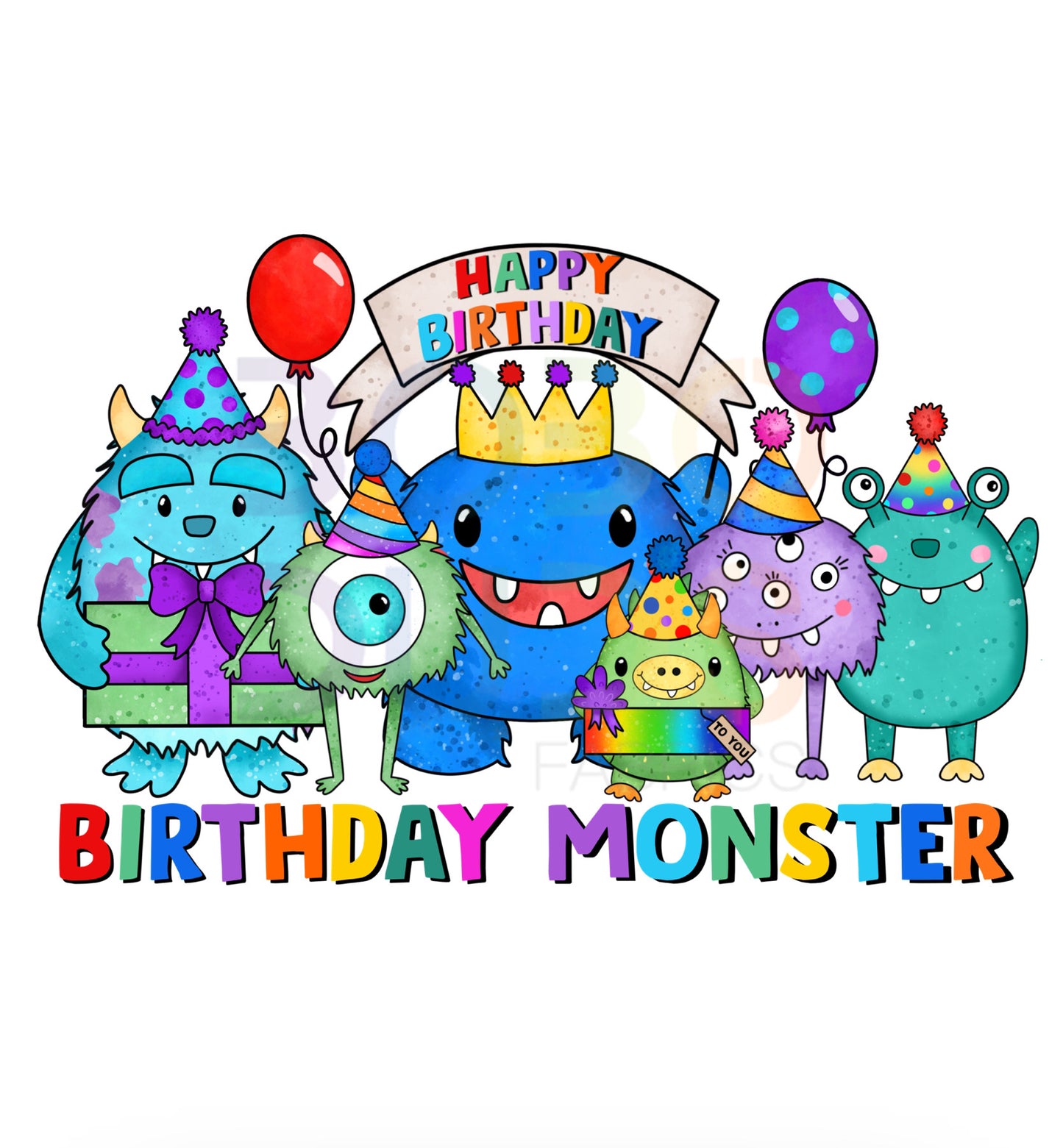 Monster Birthday  (PNG Transfer)