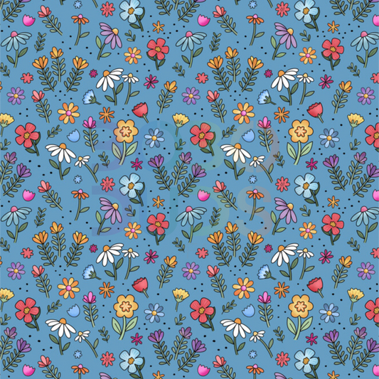 Denim ditsy floral