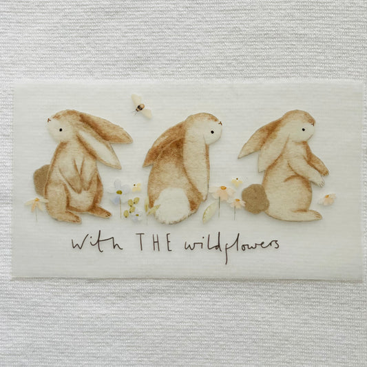 Floof 3 bunny 12cm wide transfer (instock)