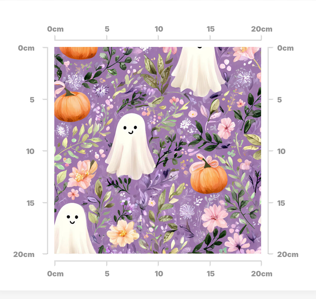 Purple floral ghosts