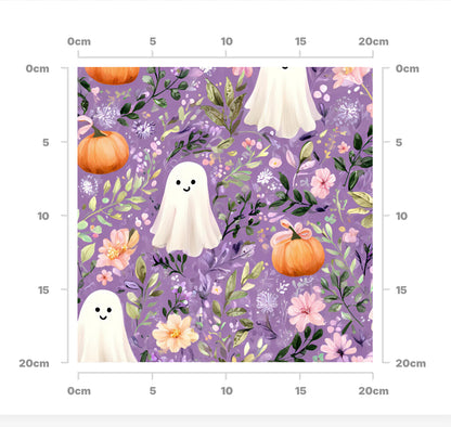 Purple floral ghosts