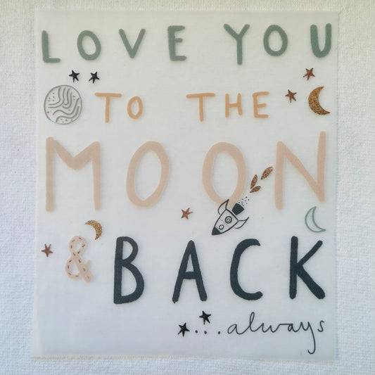 Love you to the moon and back 14cm (instock)