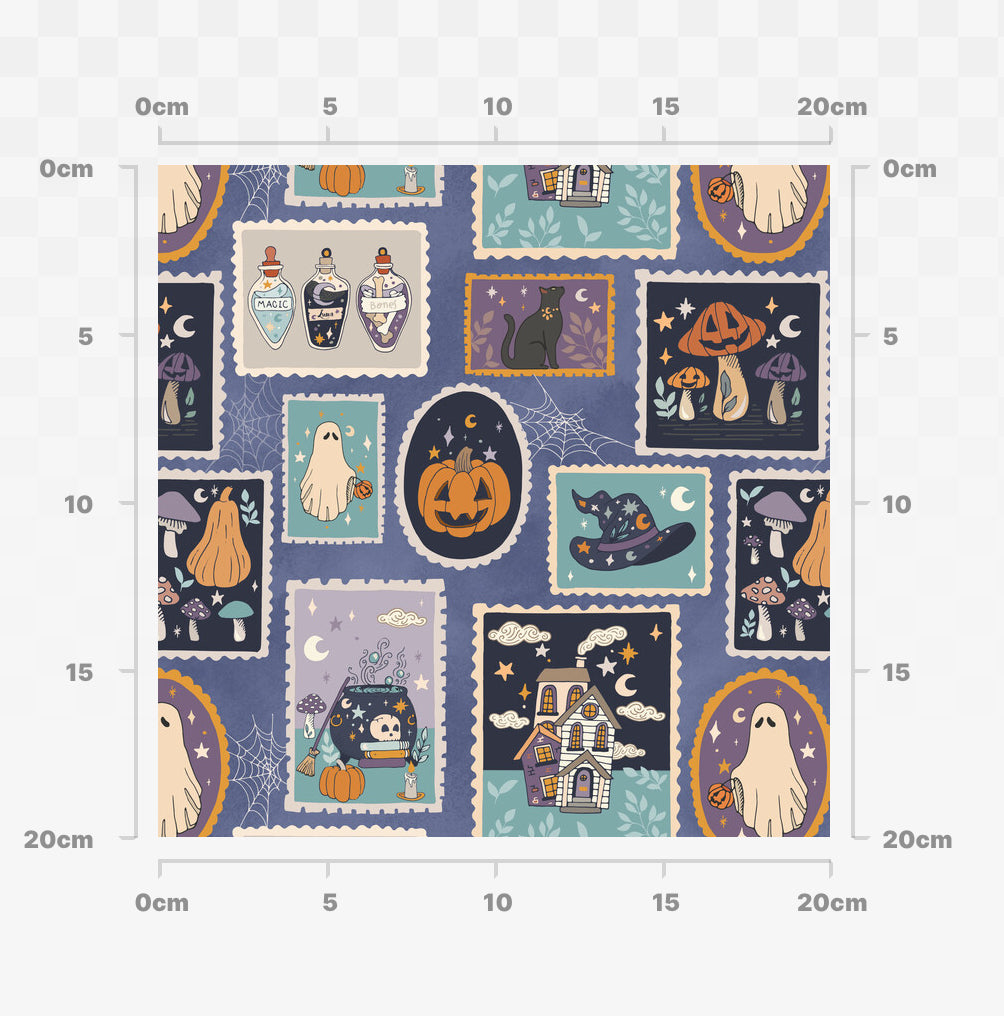 Halloween stamps (indigo)