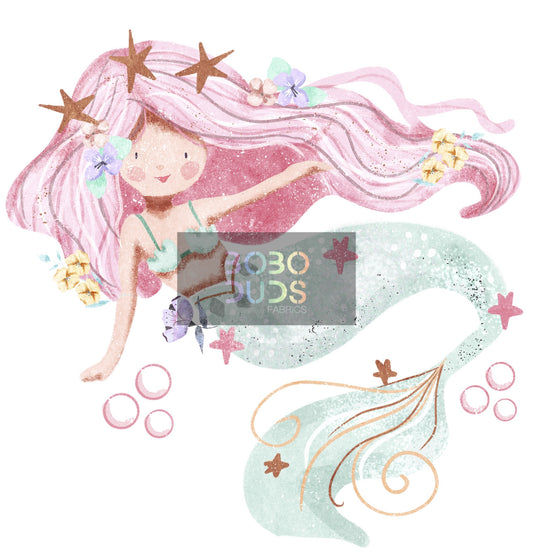 Pink mermaid PNG transfer