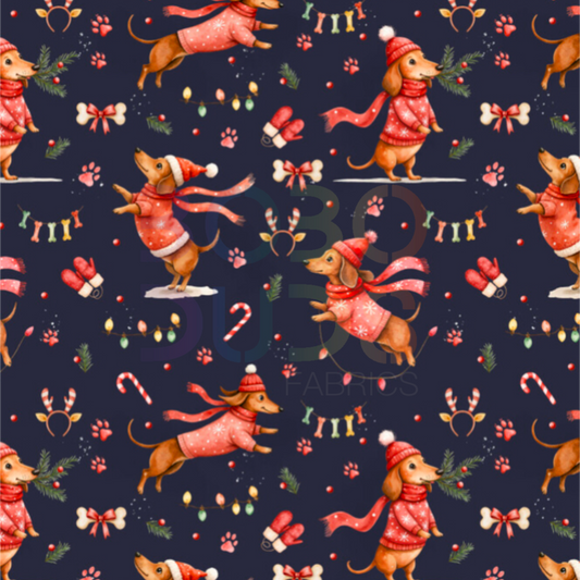 Sausage dog Christmas (dark)
