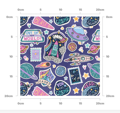 Space stickers indigo