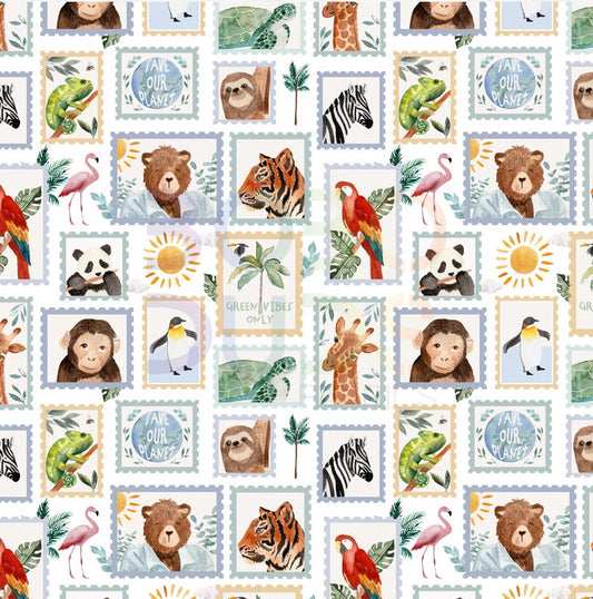 Attenborough stamps (white)