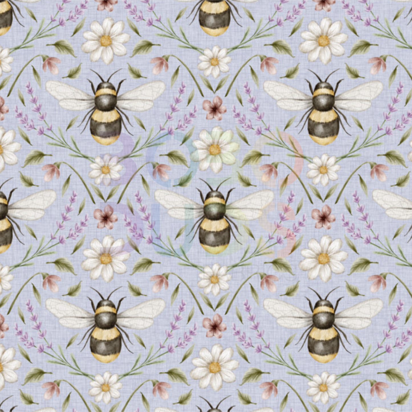 Spring daisies and bees