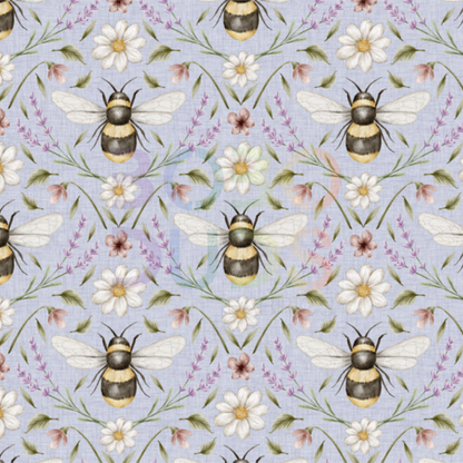 Spring daisies and bees