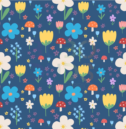 Cute floral (blue)