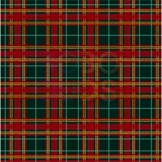Xmas green and red tartan