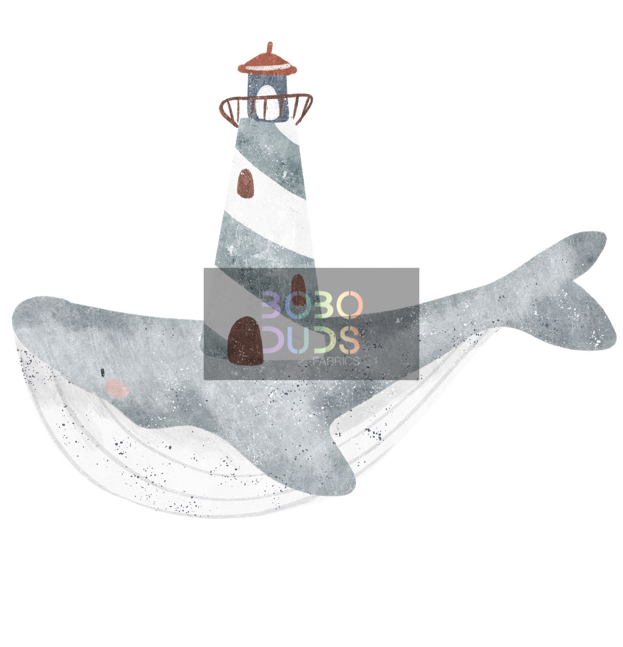 Whale and lighthouse PNG transfer