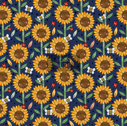 Happy sunflowers ( navy)