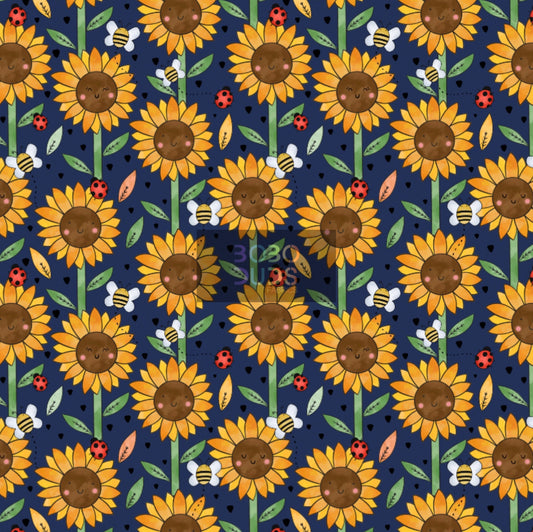 Happy sunflowers ( navy)