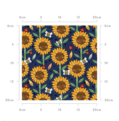 Happy sunflowers ( navy)